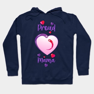 Proud mom heart illustration Hoodie